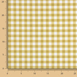 Perkal Bedruckte Quadrate Medium Ocker - Ribes y Casals