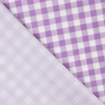 Perkal Gedrucktes Plaid Medium Mauve - Ribes y Casals