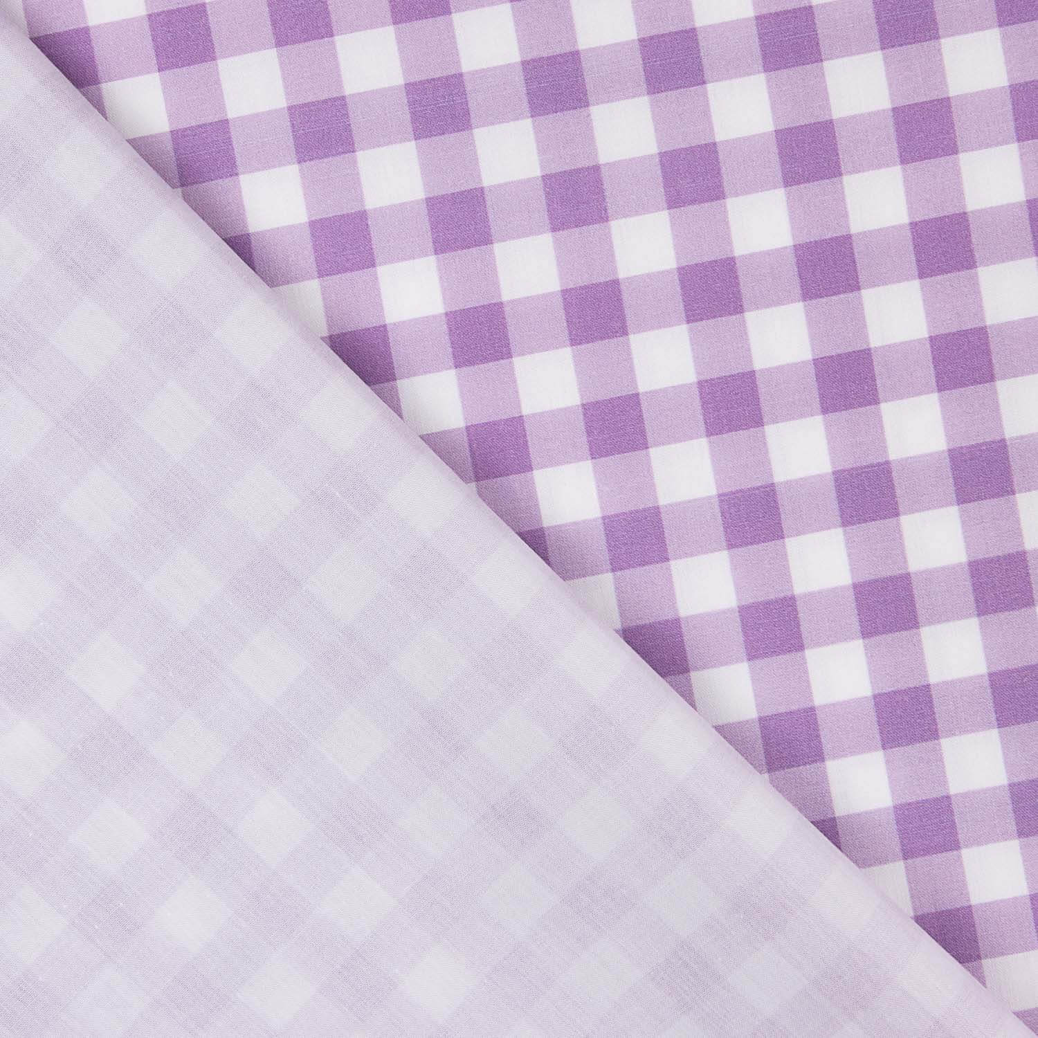 Perkal Gedrucktes Plaid Medium Mauve - Ribes y Casals