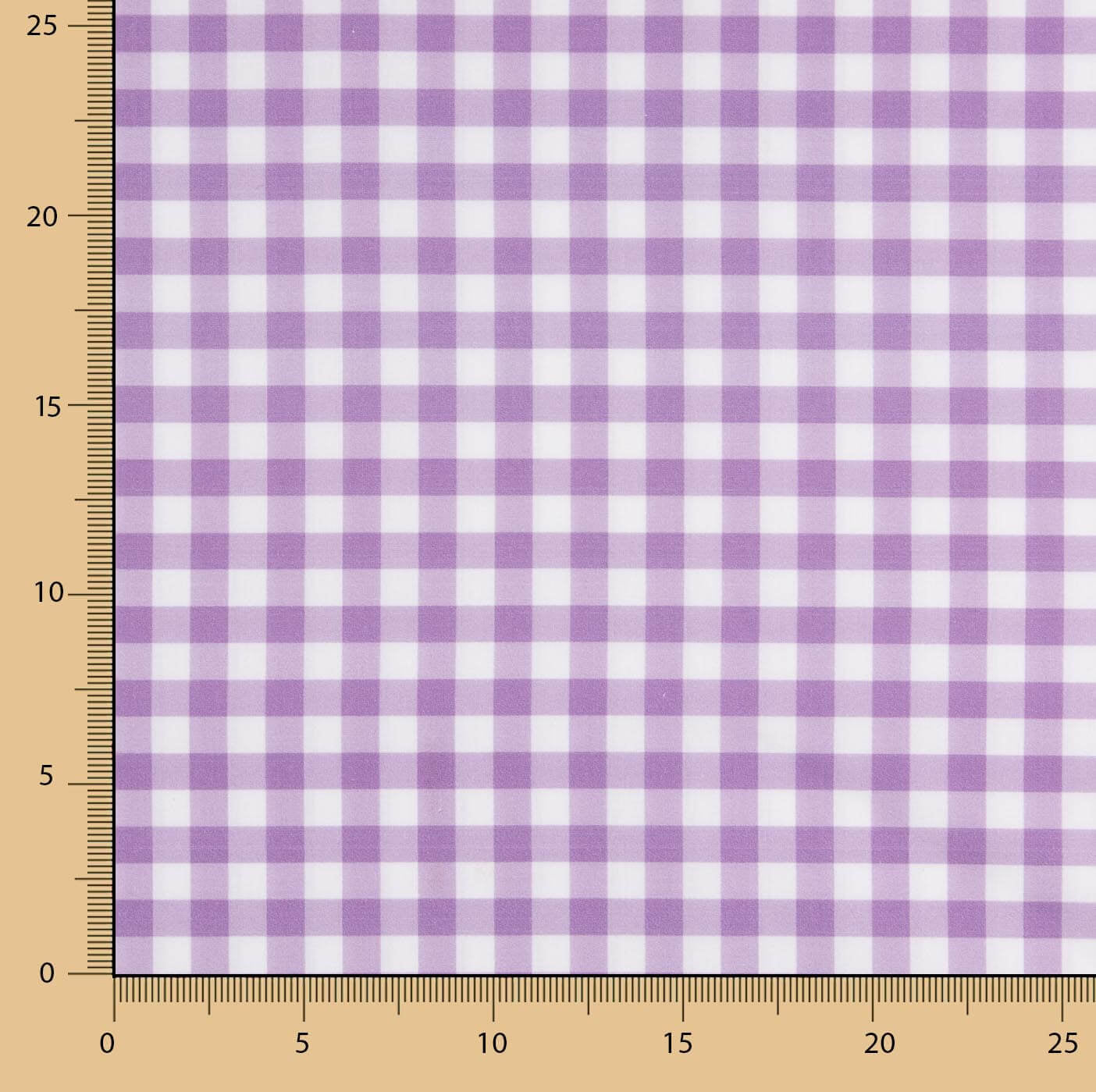 Perkal Gedrucktes Plaid Medium Mauve - Ribes y Casals