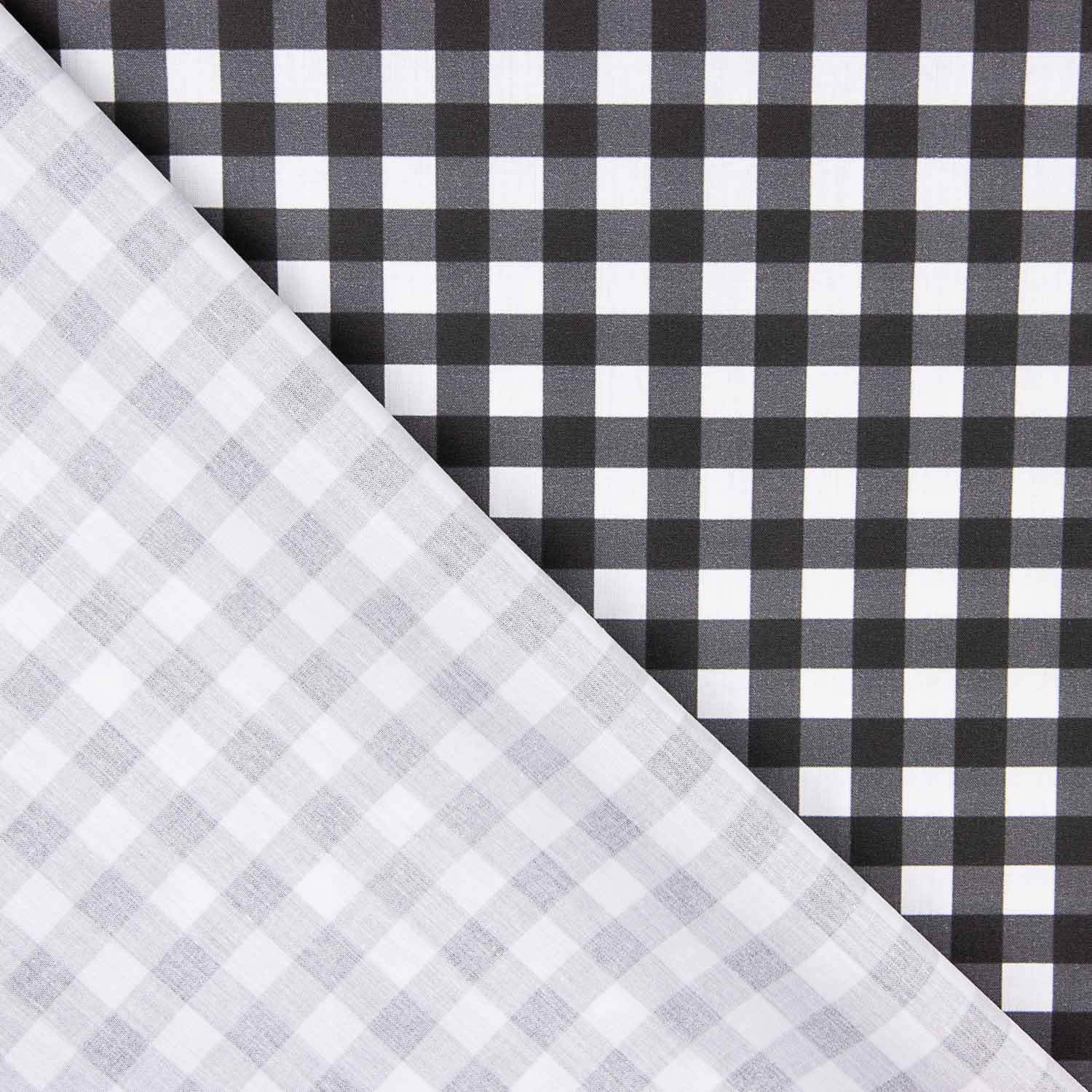 Perkal Gedruckte Quadrate Medium Schwarz - Ribes y Casals