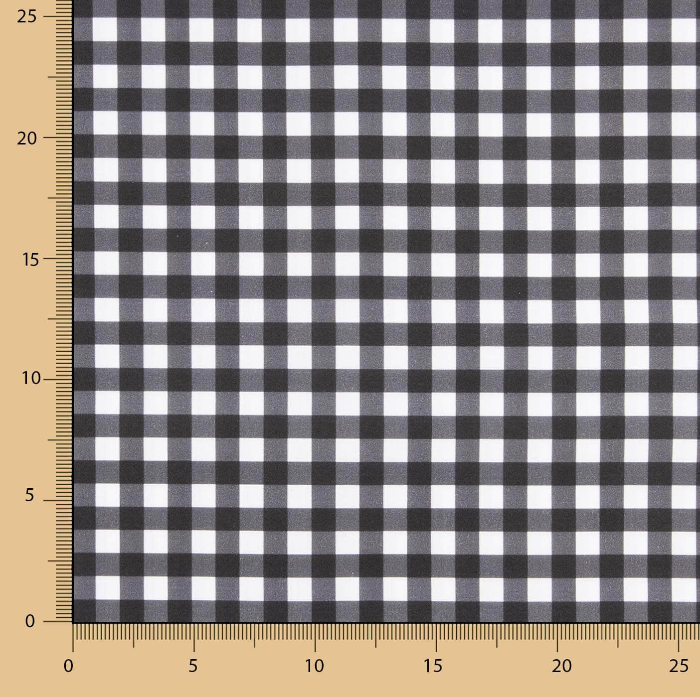 Perkal Gedruckte Quadrate Medium Schwarz - Ribes y Casals