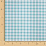 Perkal Gedruckte Quadrate Medium Türkis - Ribes y Casals