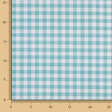 Perkal Gedruckte Quadrate Medium Türkis - Ribes y Casals