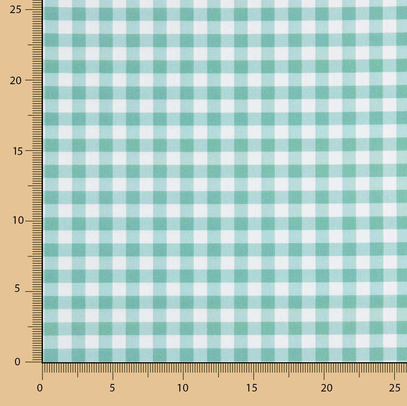 Perkal Gedruckte Quadrate Medium Grün - Ribes y Casals