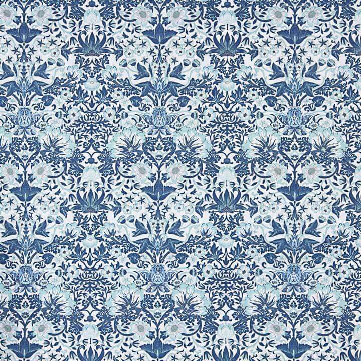 Bedrucktes Perkal „Coralia Azul“ - Ribes y Casals