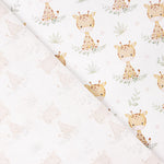 Bedrucktes Perkal mit Safari-Giraffenmuster - Ribes y Casals
