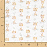 Bedrucktes Perkal mit Safari-Giraffenmuster - Ribes y Casals