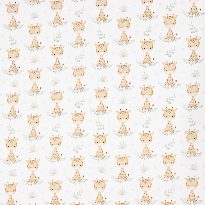 Bedrucktes Perkal mit Safari-Giraffenmuster - Ribes y Casals
