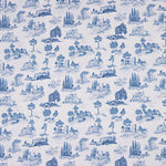 Bedrucktes Perkal „Silke“ in Blau - Ribes y Casals