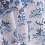 Bedrucktes Perkal „Silke“ in Blau - Ribes y Casals