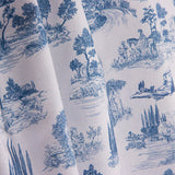 Bedrucktes Perkal „Silke“ in Blau - Ribes y Casals