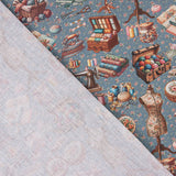 Bedrucktes Perkal „Atelier Azul“ - Ribes y Casals