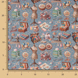 Bedrucktes Perkal „Atelier Azul“ - Ribes y Casals