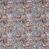 Bedrucktes Perkal „Atelier Azul“ - Ribes y Casals