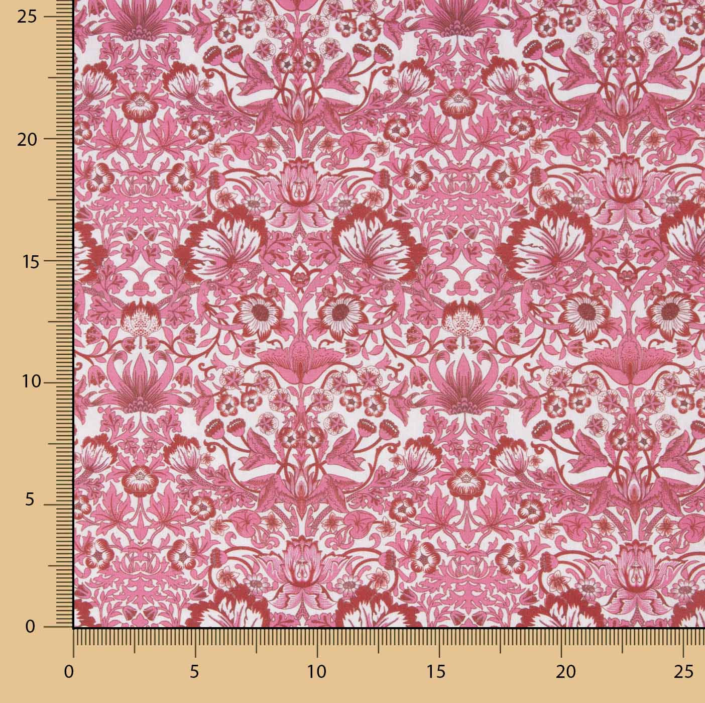 Bedrucktes Perkal „Willow Rosa“ - Ribes y Casals