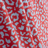 Bedrucktes Perkal „Nairobi“ in Rot und Blau - Ribes y Casals