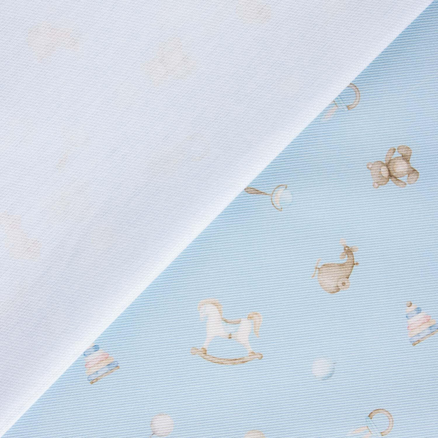 Baby Blau Baumwolle Babyspielzeug Pique Himmelblau - Ribes y Casals