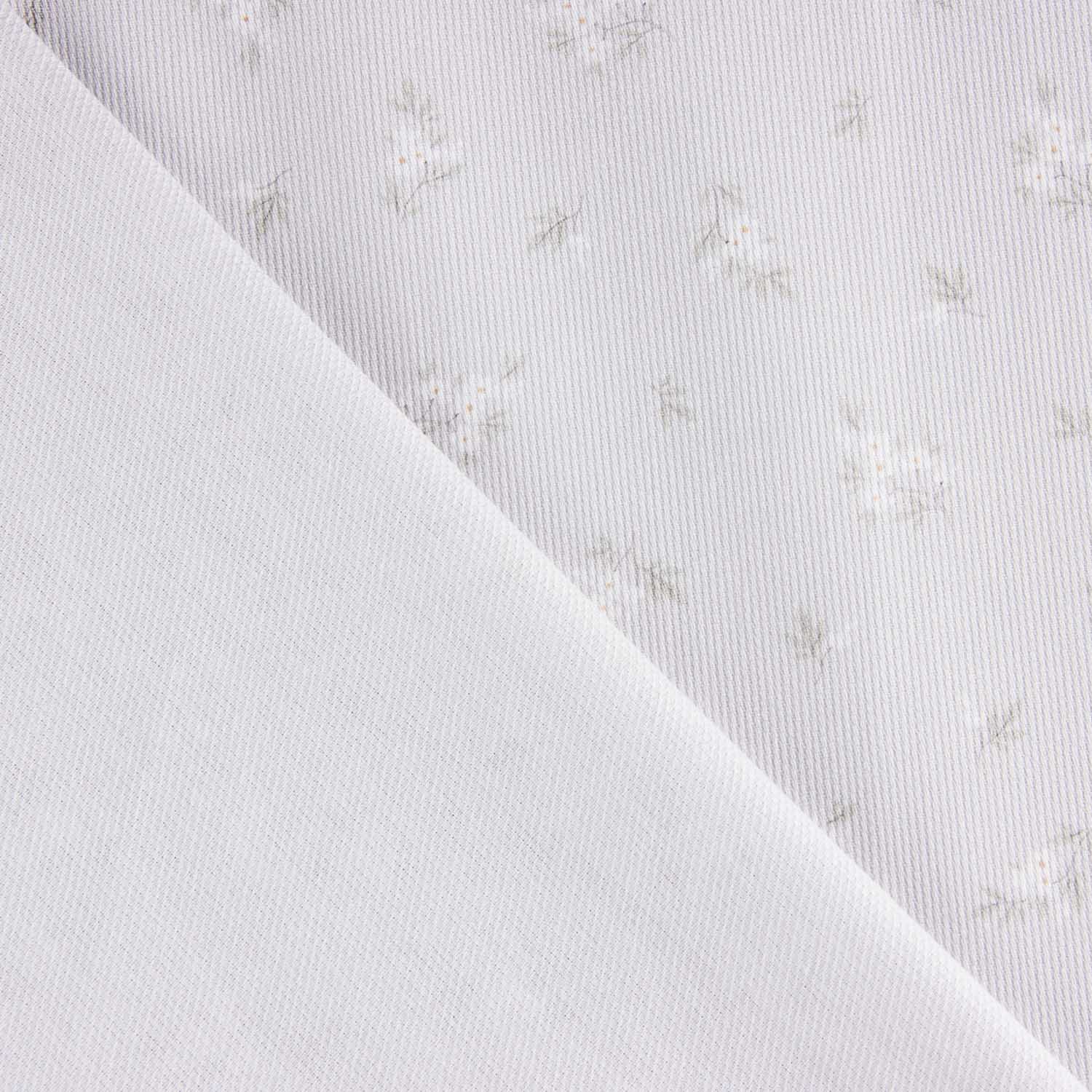 Piqué Baumwolle Mini Twigs Grau - Ribes y Casals