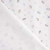 Piqué Baumwolle Regenschirm Blau und Beige - Ribes y Casals