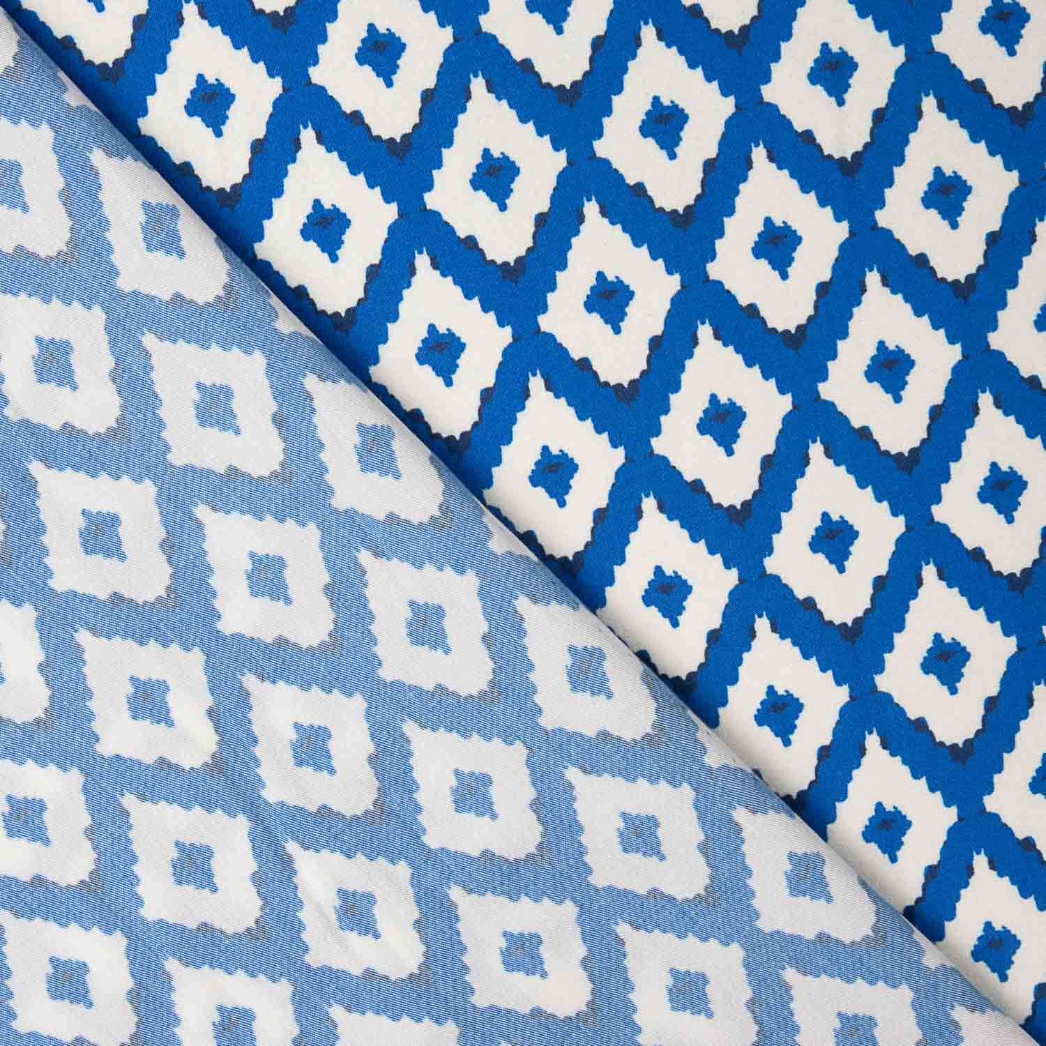 Blaue Ikat-bedruckte Viskose - Ribes y Casals