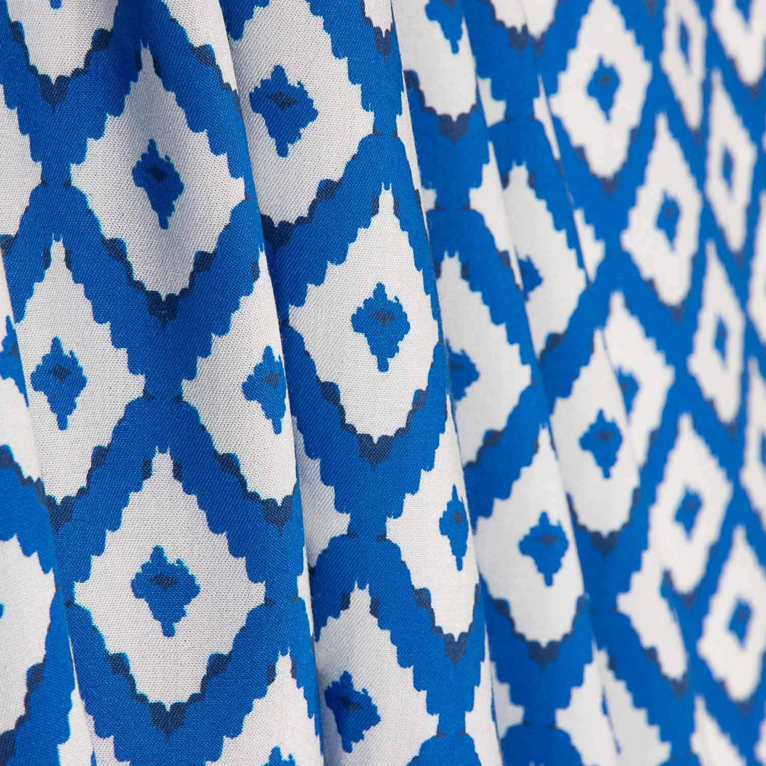 Blaue Ikat-bedruckte Viskose - Ribes y Casals