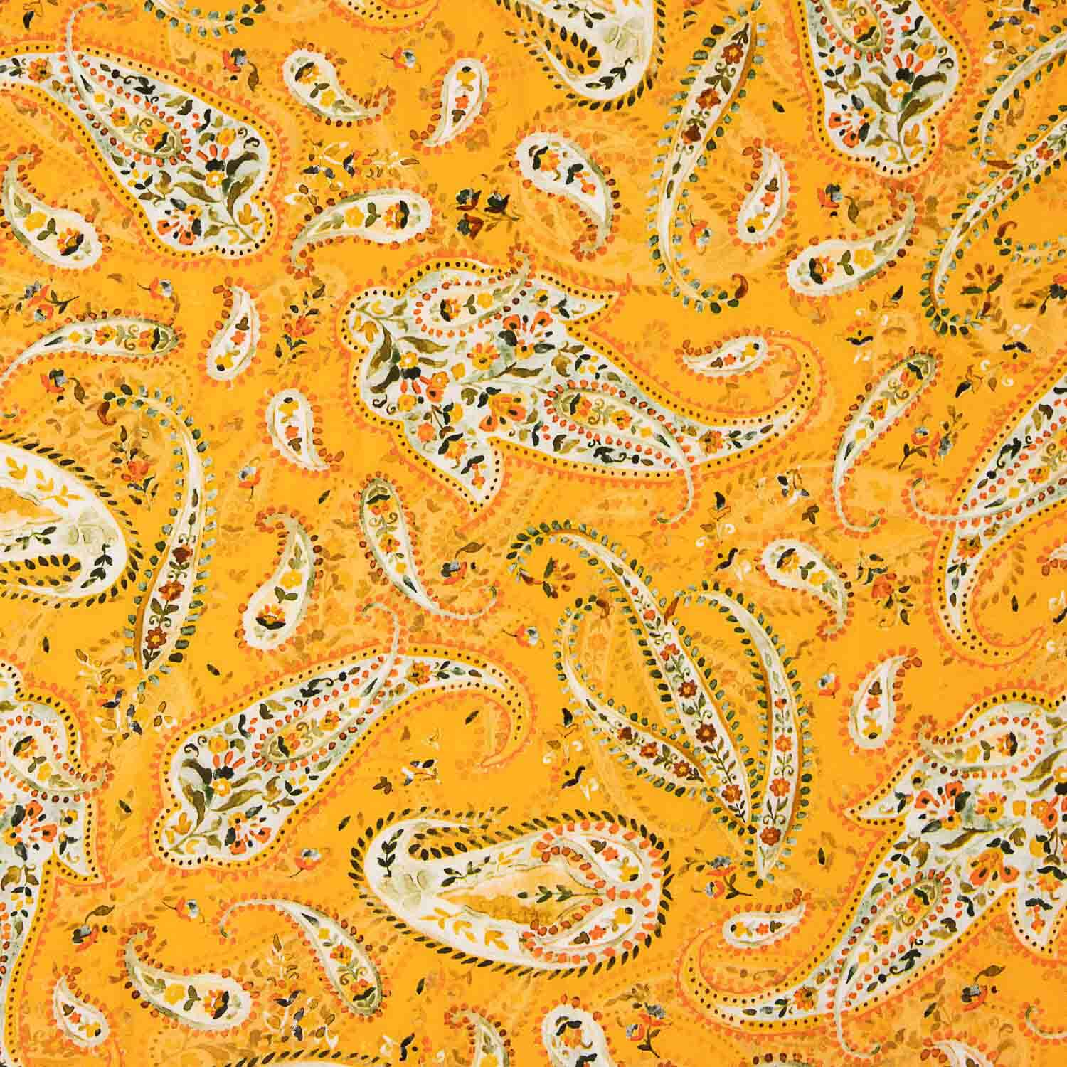 Viskose mit Paisley-Muster, weiches Orange - Ribes y Casals