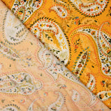 Viskose mit Paisley-Muster, weiches Orange - Ribes y Casals