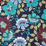 Bedruckte Viskose „Bohemian Garden“ Blau - Ribes y Casals