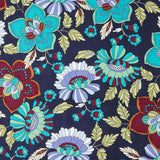 Bedruckte Viskose „Bohemian Garden“ Blau - Ribes y Casals