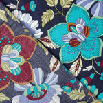 Bedruckte Viskose „Bohemian Garden“ Blau - Ribes y Casals