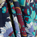 Bedruckte Viskose „Bohemian Garden“ Blau - Ribes y Casals