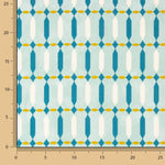 Viskose mit geometrischem Muster in Wassergrün - Ribes y Casals