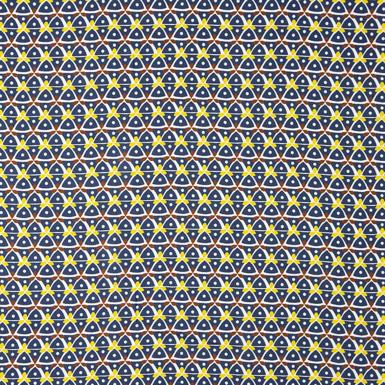 Bedruckte Viskose Kaleido Marineblau - Ribes y Casals
