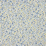 Reststück Popeline aus Bio-Baumwolle mit „Tausend blaue Blumen“-Muster – verschiedene Maße x Breite 145 cm - Ribes y Casals