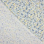 Reststück Popeline aus Bio-Baumwolle mit „Tausend blaue Blumen“-Muster – verschiedene Maße x Breite 145 cm - Ribes y Casals