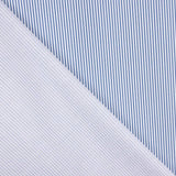 Popeline aus Bio-Baumwolle Bio-Baumwolle Blau-Weiß-Millistreifen - Ribes y Casals
