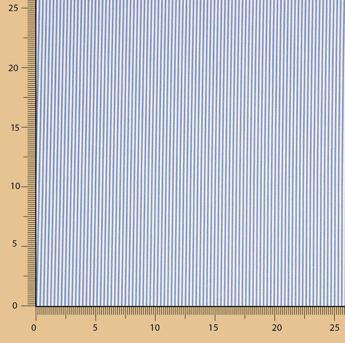 Popeline aus Bio-Baumwolle Bio-Baumwolle Blau-Weiß-Millistreifen - Ribes y Casals