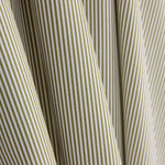 Bio-Baumwoll-Popeline Bio-Baumwolle Milli-Stripes Grün und Weiß - Ribes y Casals