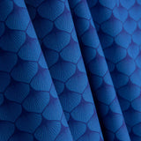 Fächerbedruckte Baumwollpopeline Blau - Ribes y Casals