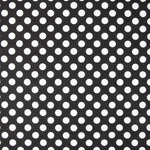 Flamenco Polka Dots Popeline Schwarzer Hintergrund 15mm - Ribes y Casals