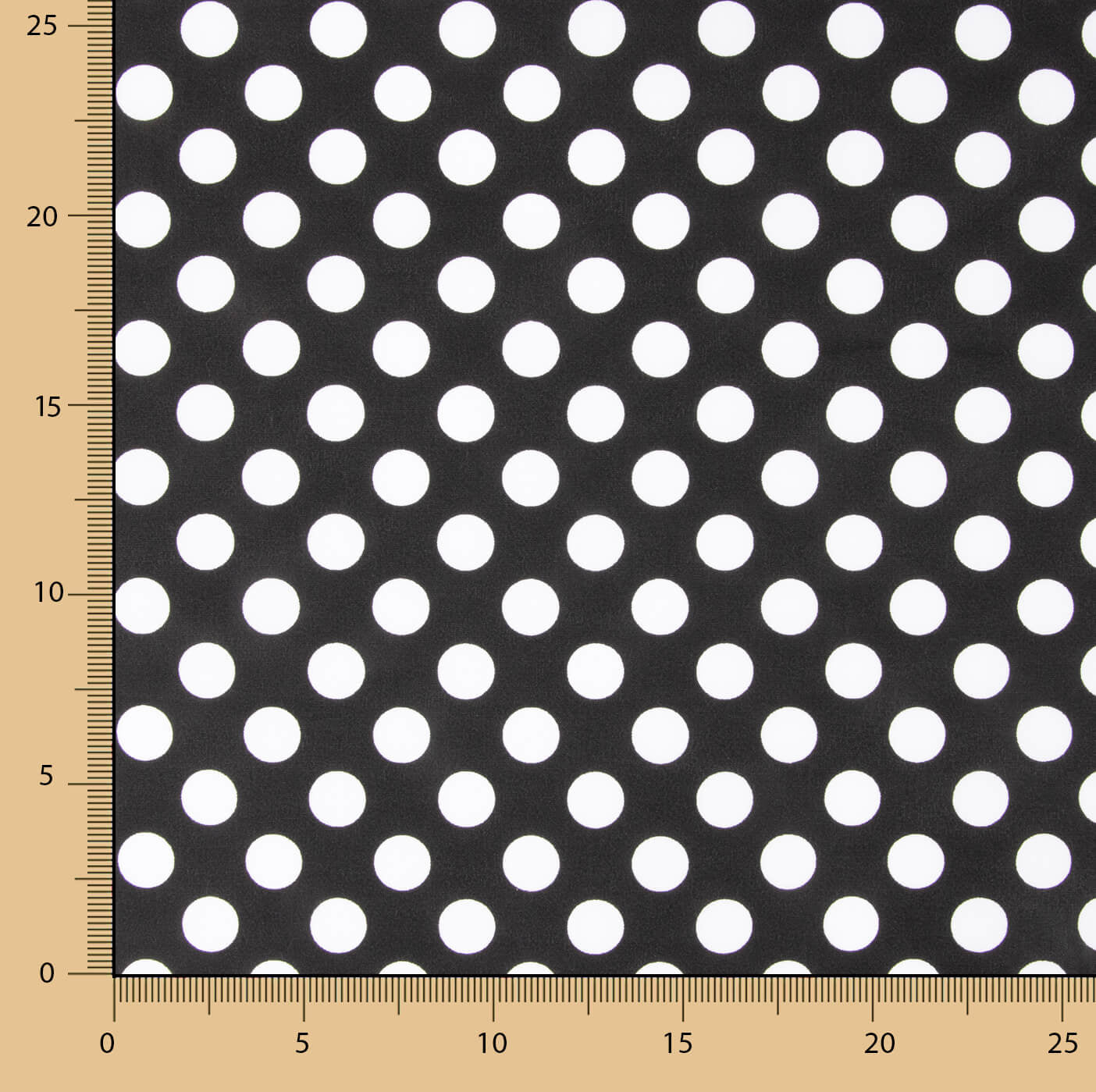 Flamenco Polka Dots Popeline Schwarzer Hintergrund 15mm - Ribes y Casals