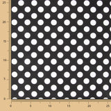 Flamenco Polka Dots Popeline Schwarzer Hintergrund 15mm - Ribes y Casals