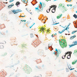 Travel Bedruckte Baumwollpopeline - Ribes y Casals
