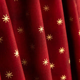Weihnachts-Popeline Goldene Sterne in Rot - Ribes y Casals