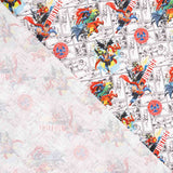 Bedruckte Baumwoll-Popeline DC Comics Superhelden - Ribes y Casals