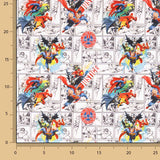 Bedruckte Baumwoll-Popeline DC Comics Superhelden - Ribes y Casals