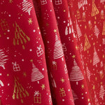 Bedruckte Popeline „Weihnachtsmuster Rot“ - Ribes y Casals