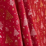 Bedruckte Popeline „Weihnachtsmuster Rot“ - Ribes y Casals