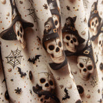 Bedruckte Popeline mit Halloween-Totenköpfen - Ribes y Casals